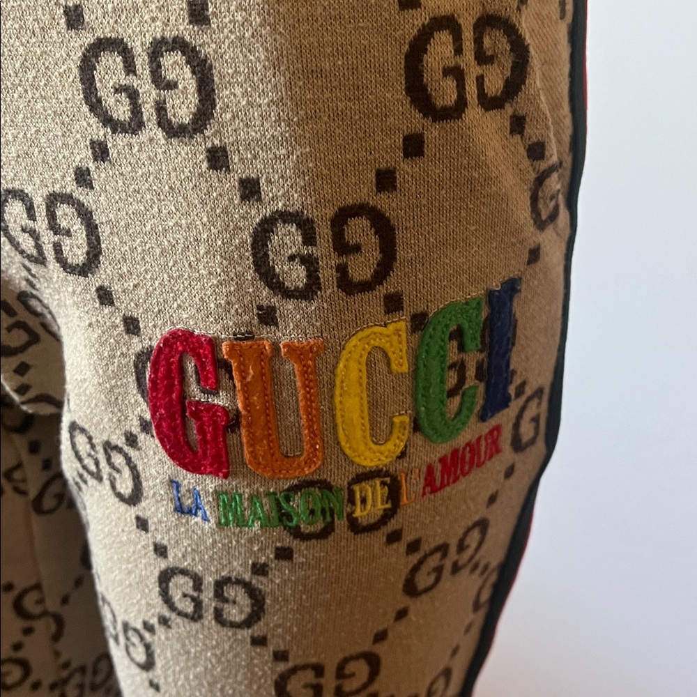 Gucci Unskilled Worker Embroidered Logo Print Shorts - Picture 2 of 8